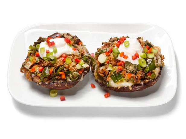 Фаршированные грибы с сыром и перцами чили - «Закуски»